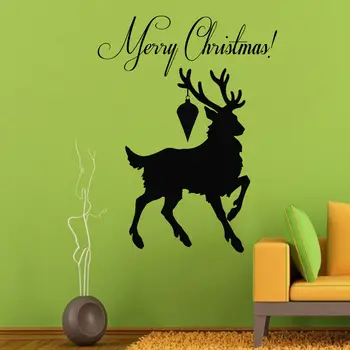 

Wall Decals Christmas Deer Merry Christmas Vinyl Sticker Kids Wall Decor