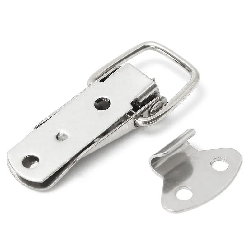 4X Galvanized Iron Spring Loaded Toggle Case Box Chest Trunk Latch Catches Hasp