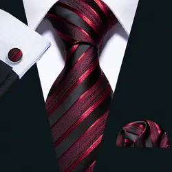 Новые Свадебные Для мужчин галстук красный в полоску модные дизайнерские Галстуки для Для мужчин Бизнес 8,5 см Dropshiiping Барри. Ван галстук для