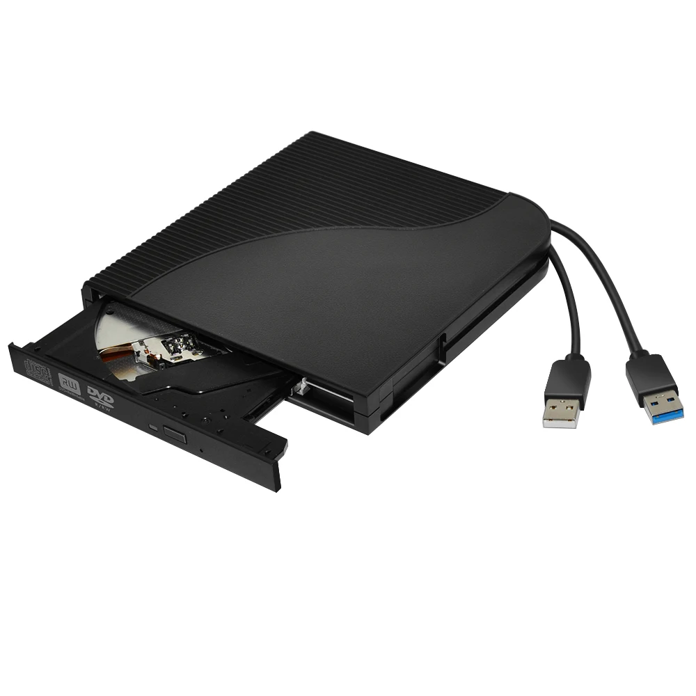 Deepfox внешний DVD rom Оптический привод USB 3,0 CD/DVD RW плеер горелки портативный ридер рекордер для ноутбука