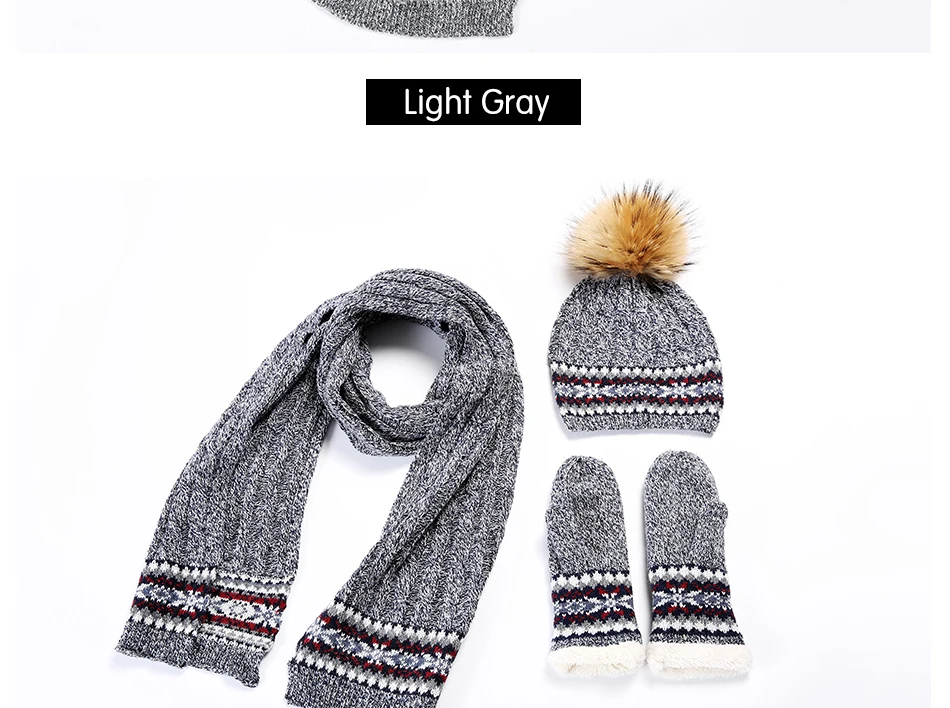Scarf Hat Glove Sets TZ006 PC (8)