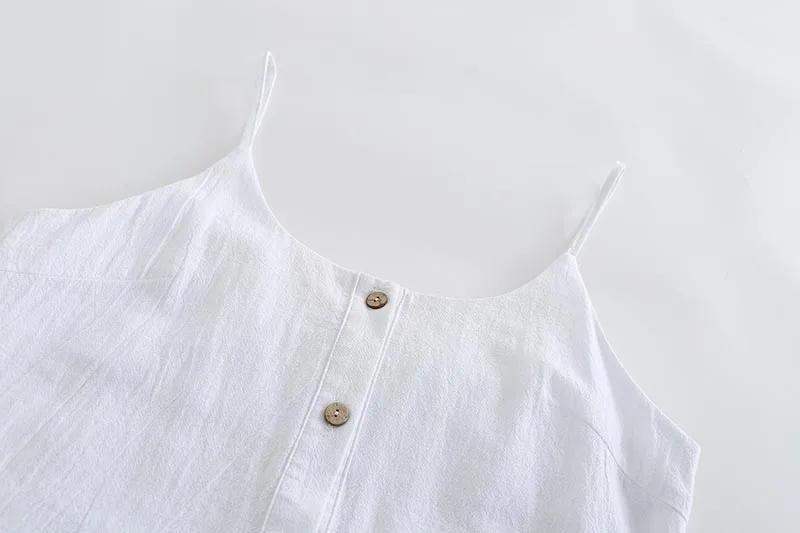 Forefair Sexy jumpsuit Shorts White Ruffles (5)