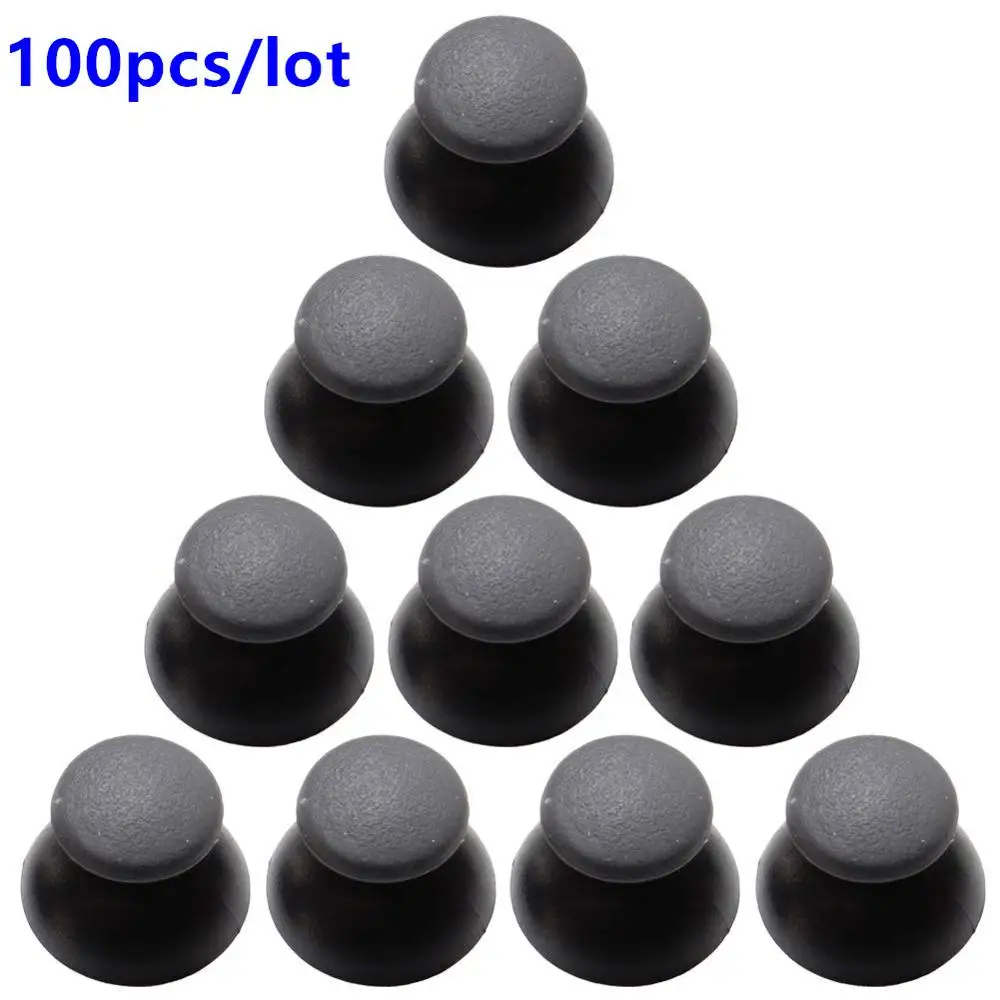 

100PCS Black Replacement 3D Stick Analog Joystick Thumbstick Thumb Grip Cover Caps Shell for Sony PlayStation 3 PS3 Controller