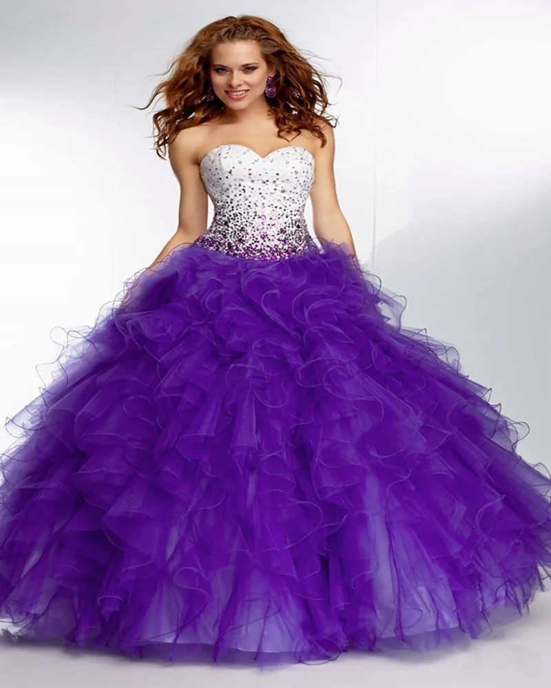 violet ball gown
