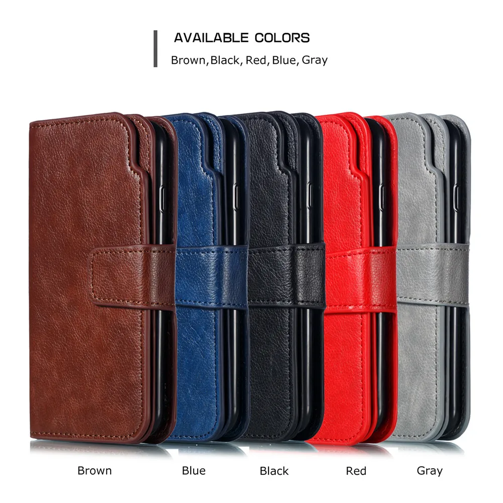 Leather case For Samsung Galaxy A6 A8 Plus A7 2018 Case Cover Wallet card holder Magnet Flip Phone cases on For Samsung Galaxy J4 J6 Plus Case Cover56