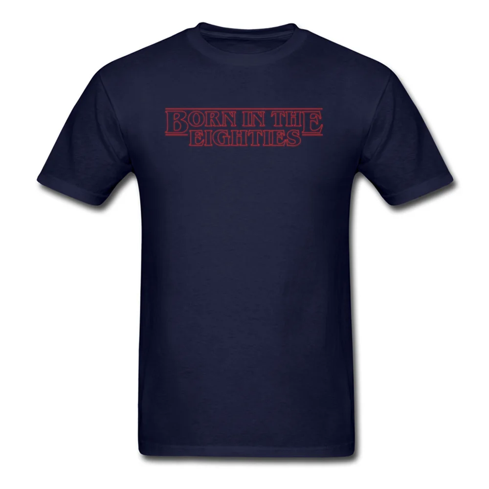 Boy Tops Shirts Classic 2018 Hot Sale Birthday T-shirts Pure Cotton Short Sleeve Casual Tee-Shirts Crewneck Free Shipping born in the 80 s 4977 navy