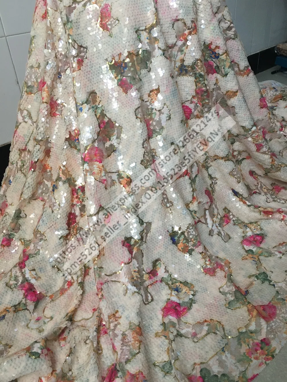 Тюлевая кружевная ткань с блестками Красивая Роскошная BZL-22395 вышивка Тюлевая сетчатая кружевная ткань для свадебного платья