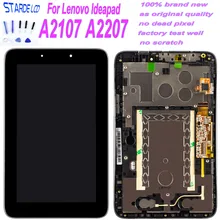 New 7'' LCD For Lenovo Ideapad A2107 A2207 Replacement LCD Display Touch Screen Panel Digitizer Glass with Frame Assembly