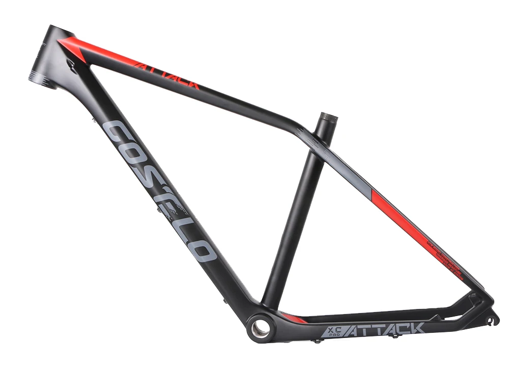 Top Costelo Attack XC Pro Mountain MTB Bicycle Carbon Frame Torayca UD Carbon Fiber Bicycle Frame 27.5er 650B Carbon Mtb bike frame 1