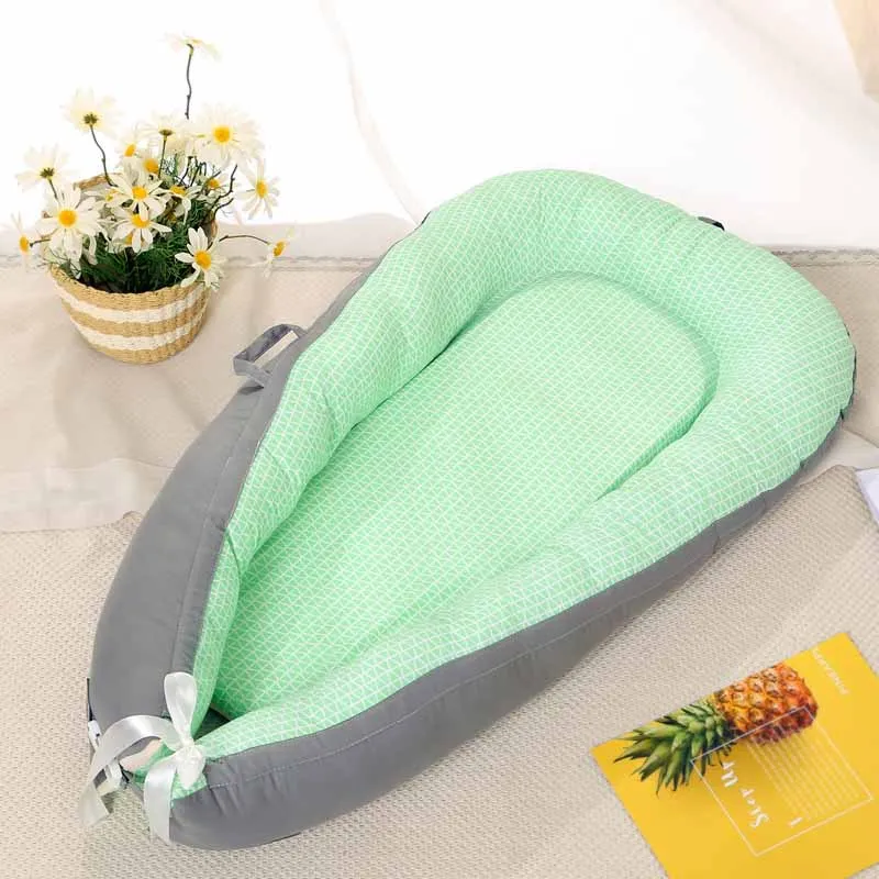 Портативное детское гнездо для сна детский манеж; кроватка Bebe туристическая детская кроватка-колыбель кроватка для новорожденного бампер съемный матрас для кормления - Цвет: 97cmx46cm