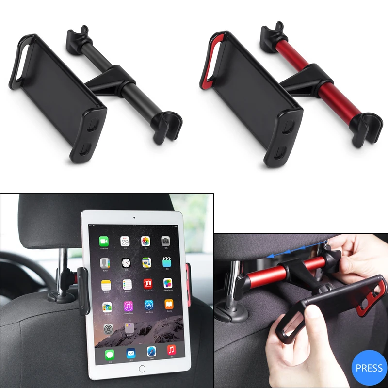 4-11 дюймов выдвижная и поворотный смартфон Tablet Stand крепление Автомобильный задний Поддержка подголовник Кронштейн на заднем сиденье автомобильный держатель