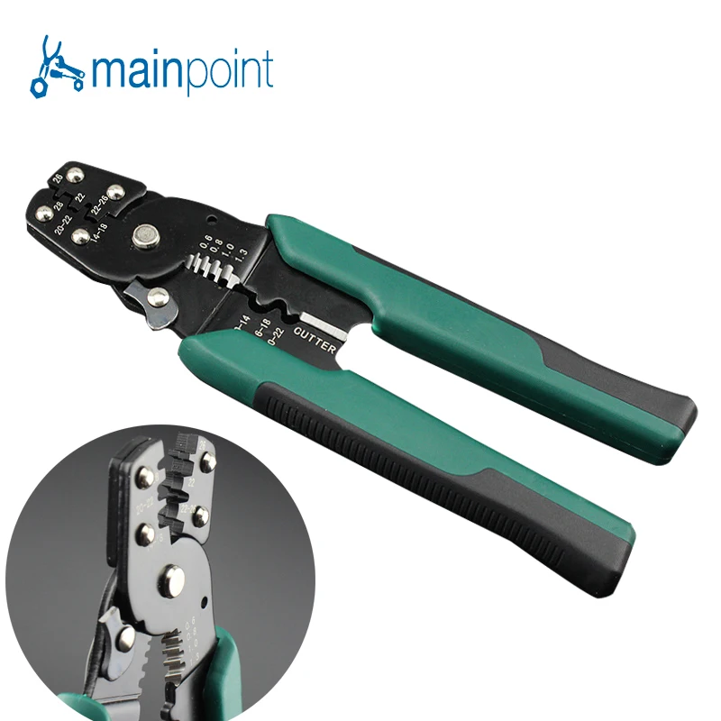 

Mainpoint Cold Press Pliers Multi-Function Crimping Pliers Wire Stripper Car Connector Bolt Cutter Repair Handle Tool