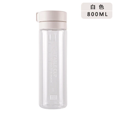 600 800 мл BPA бесплатно Применимая Спортивная бутылка для воды с веревкой для пешего туризма, альпинизма, тура, ПК, милая портативная бутылка конфетного цвета без протечек, напиток - Цвет: White