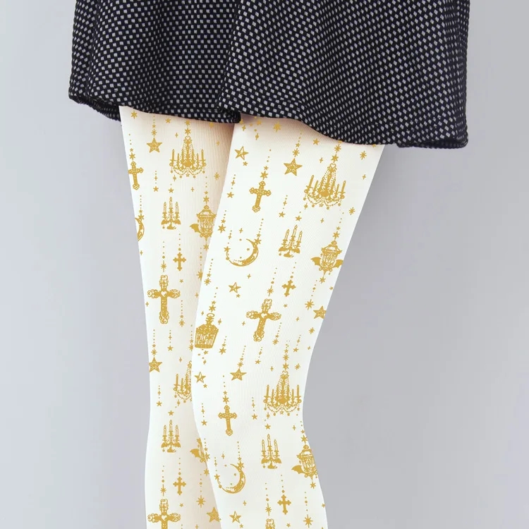 

2019 New Summer Lolita Pantyhose Girls College Wind Girls Co Student Silk Socks Soft Girl Lolita Golden Socks R-L14