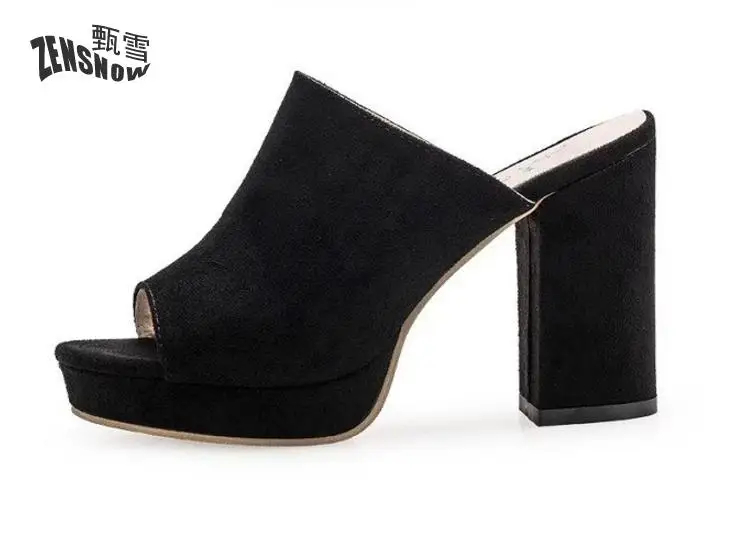 

2018 New Style Of Summer Fashion High Heel women s sho Fish Mouth Shoe Thick Bottom Thick Heel Waterproofing Table Cool Towing