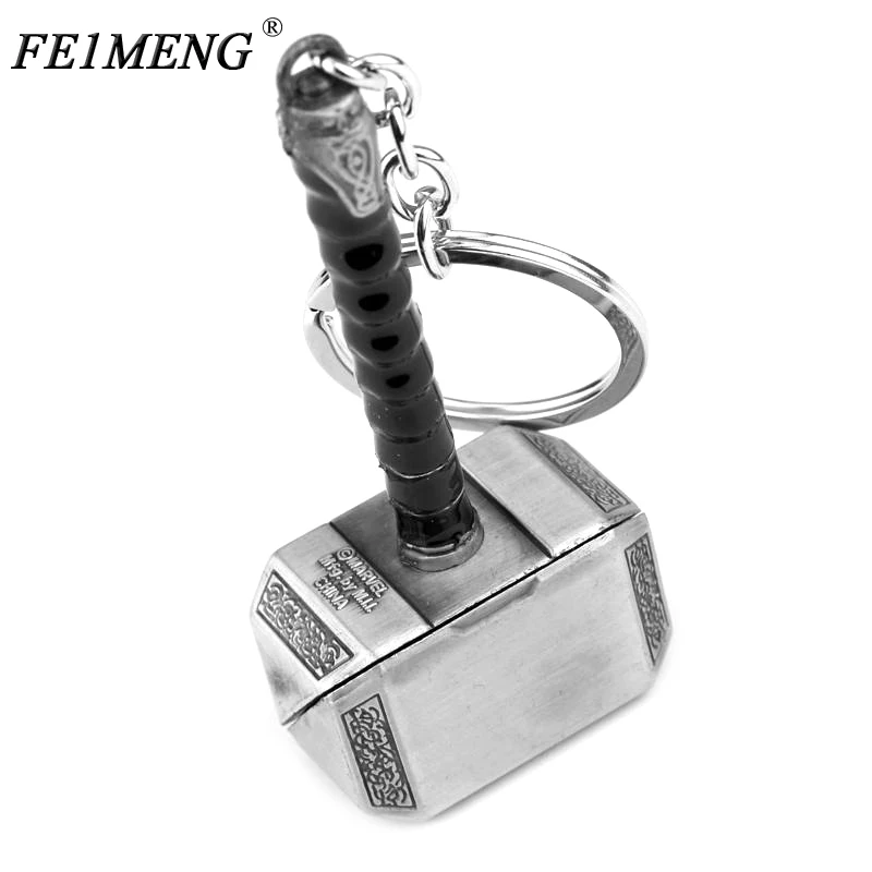 

Mar Avenger Thor Hammer Keychain Classic The Dark World Superhero Thor Key rings For Women Men Fashion Car Key Chain Trinkets