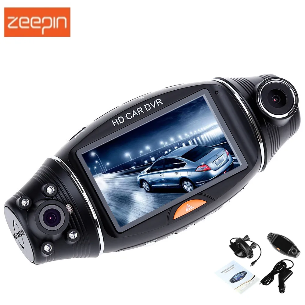 

ZEEPIN 2.7 inch R310 Dual Lens Car DVR IR 1080P HD Dual Camera GPS Night Vision Rear View Camera Recorder Video Dash Cam