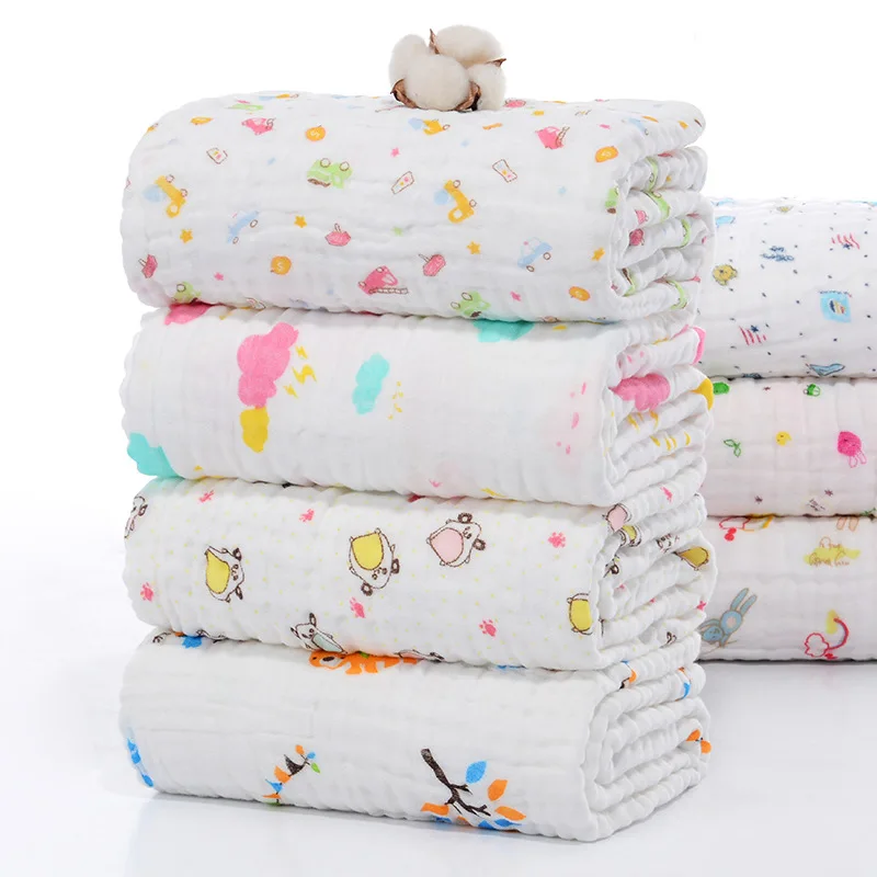 105*105 см, 6 слоев, хлопок, Марлевое одеяло для новорожденных, детское банное полотенце, детское спальное одеяло, одеяло для новорожденных