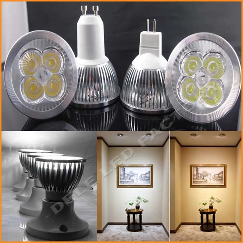New LED Spotlights High Power 12W MR16 GU10 Led Cool Warm White Lighting Fixture Energy Star Bulbs110v 220v | Освещение