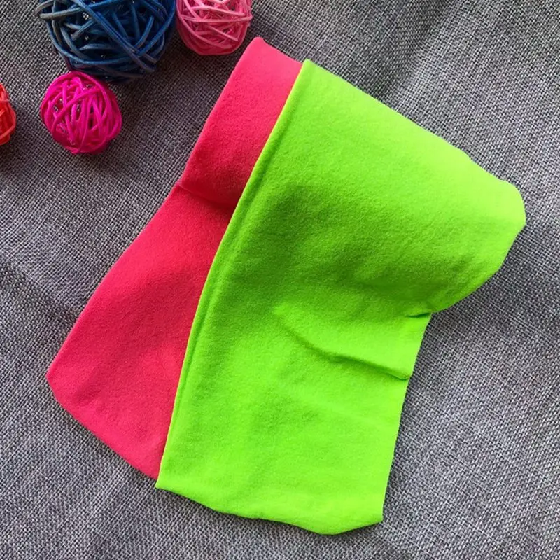Разноцветные колготки для девочек в стиле пэчворк; Стрейчевые брюки для маленьких девочек; обтягивающие брюки детские танцевальные колготки; 100-130 - Цвет: color as the picture