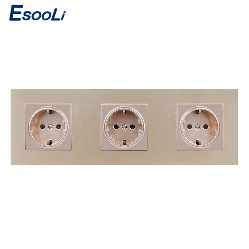 Белая настенная панель Esooli для ПК заземленная 3 сторонняя розетка электрическая
