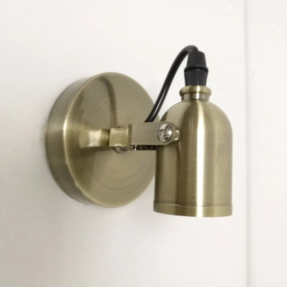 Vintage Gold Wall Lamp Bedroom Loft Adjustable Wall sconce Bedside Wall Light Ceramic Lamp Holder Industrial Wall Mount Light (24)