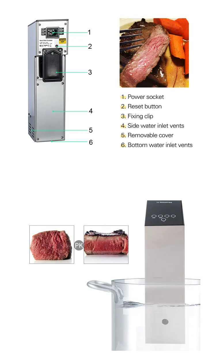 ITOP Sous Vide кухонная машина коммерческий погружной циркулятор Мультиварка низкотемпературная пищевая машина CE 110 V-240 V