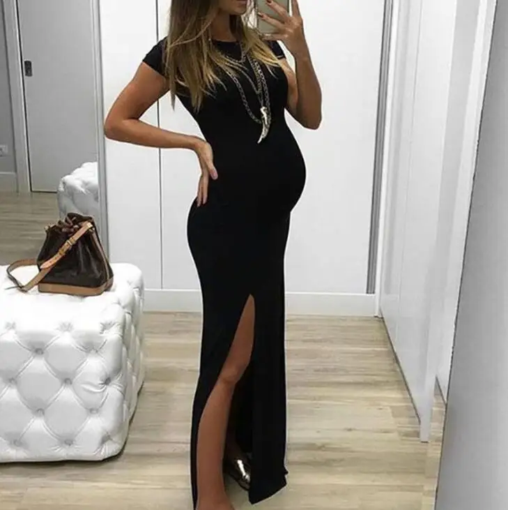 

Women Summer Maternity Dresses Open Fork Maternity Pregnant Dress Maternity Photography Props