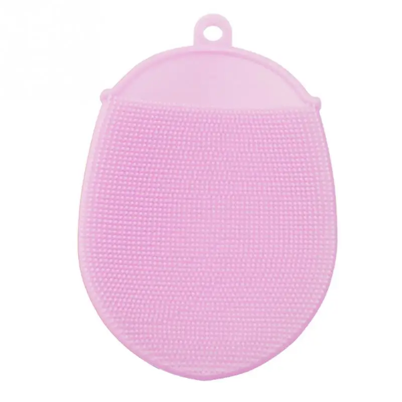 1 шт., мягкий силиконовый для мойки, отшелушивающий для лица, спа, щетка для чистки лица, детский душ, банные щетки, губки, скрубберы - Цвет: pink