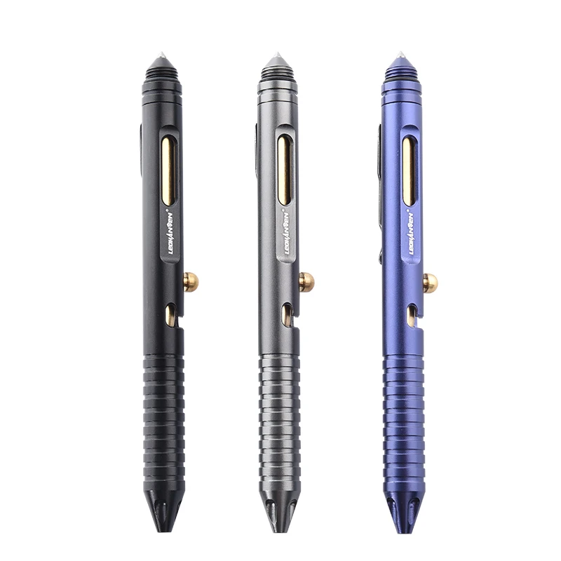 1pcs Self Defense Pen Aviation Brass Tactical Pen for Writing and Glass Breaker