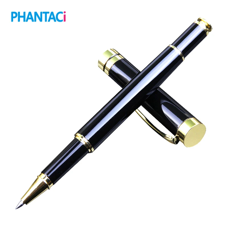 Exquisite Luxury Black Metal Ballpoint Pens For Business Writing Gift