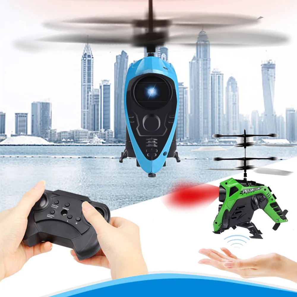 

2018 Mini Cool RC Infrared Induction Remote Control RC Toy 2CH Gyro Helicopter RC Drone Toys For Children Drosphipping #H30