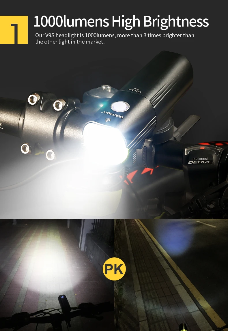 Excellent Gaciron V9S Bicycle Headlight USB Charge Internal Battery LED Front Tail Lamp Cycling Lighting Visual Warning Safety Lantern 1 Excellent Gaciron V9S Bicycle Headlight USB Charge Internal Battery LED Front Tail Lamp Cycling Lighting Visual Warning Safety Lantern 1