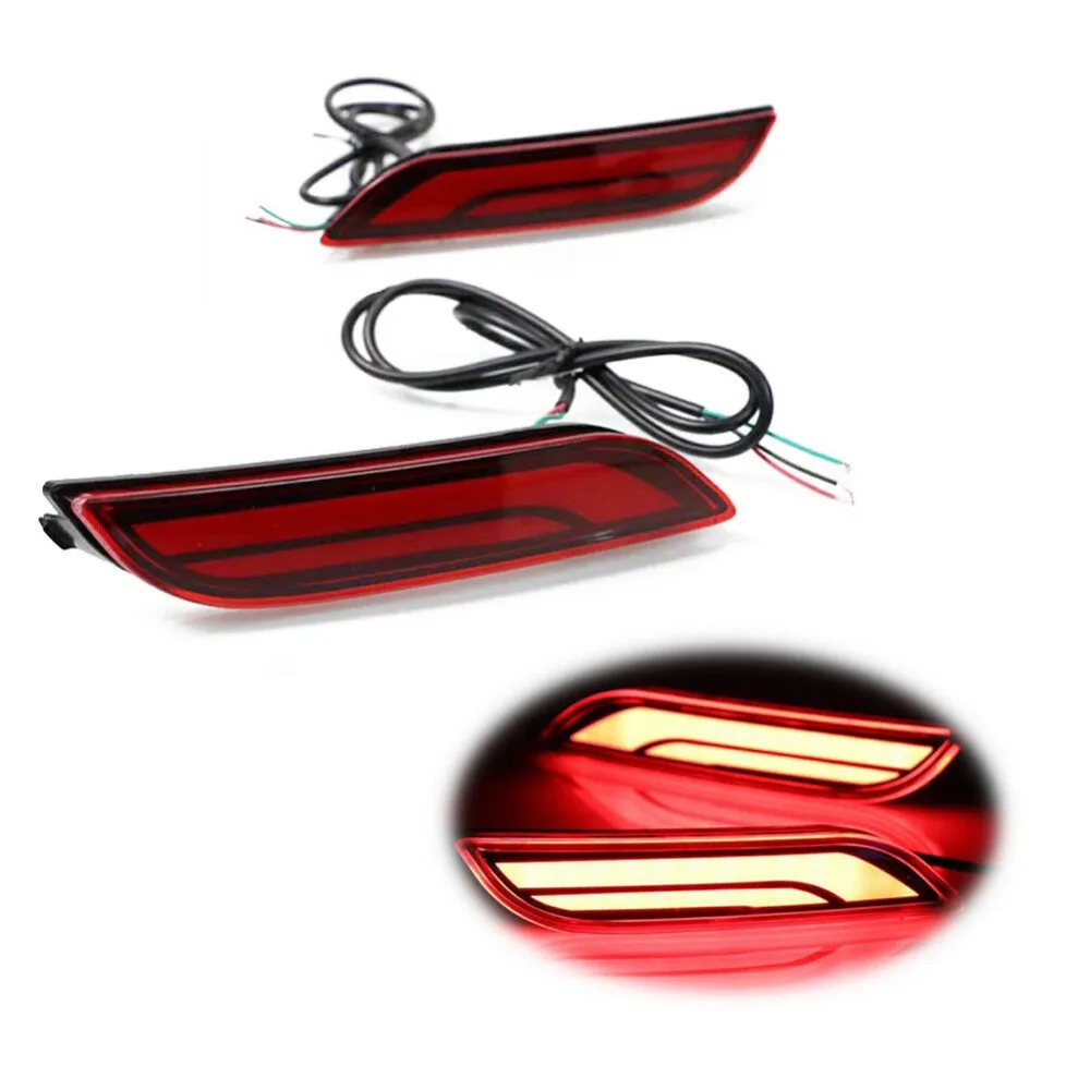 

Fuleem 2PCS 3D Optic Red LED Rear Bumper Reflector Brake Tail Light For 2018 up 8th Camry
