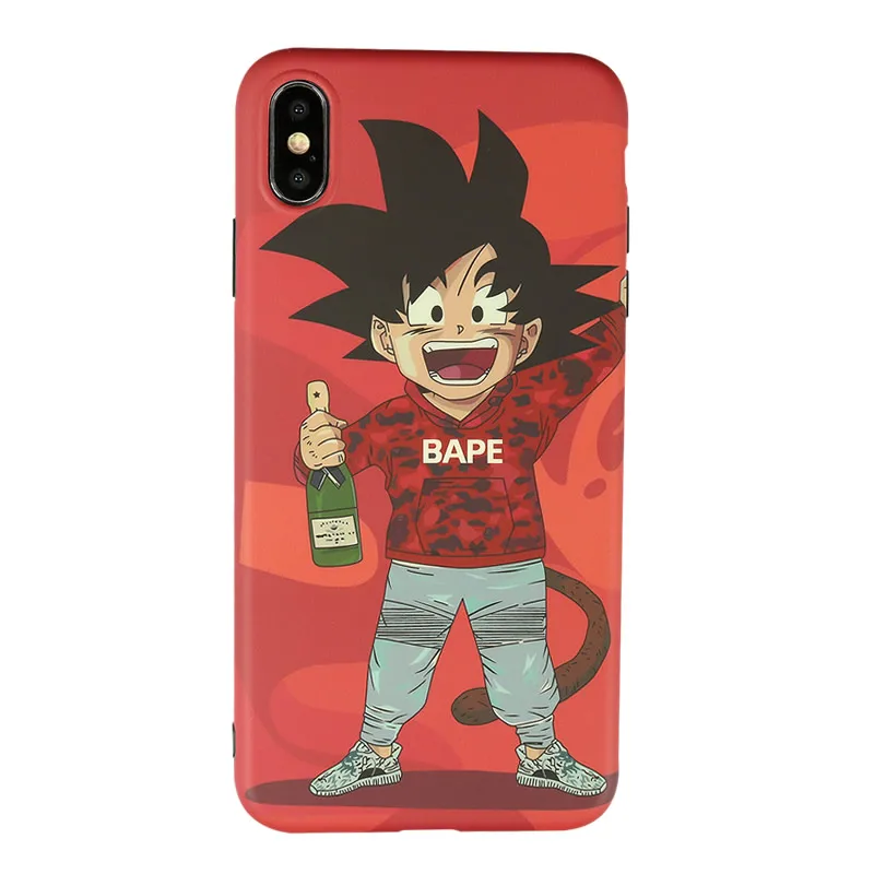 Мягкий камуфляжный чехол Goku для Iphone X Xs Max Xr 8 7 6 6s Plus силиконовые чехлы Модный Аниме