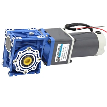 

0.1rpm to 1.5rpm RV40 DC Worm Reducer Motor 90W 12V 24V DC Worm 2-stage Gear Motor NMRV40 Self-locking Gear CW CCW