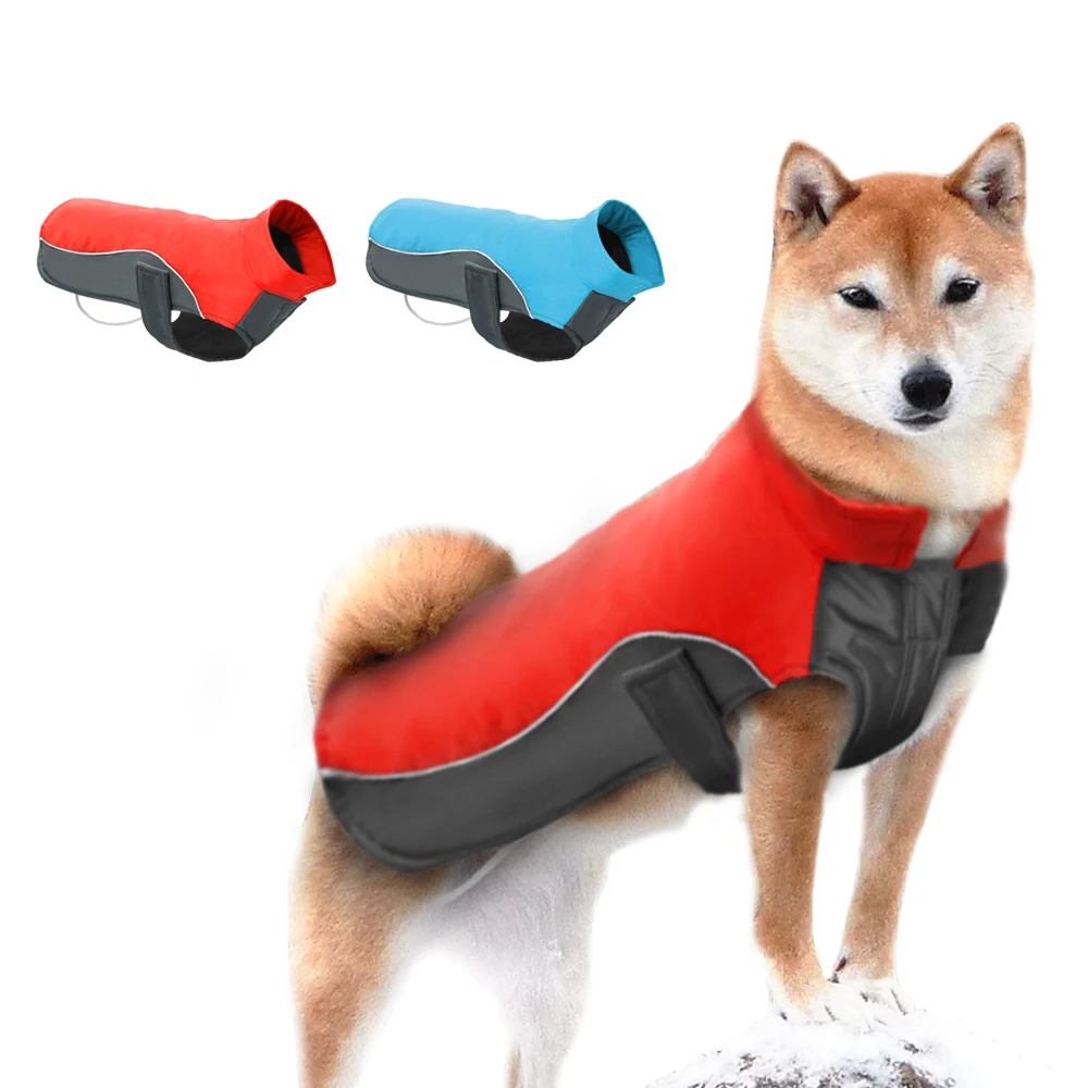Waterproof Dog Clothing Coat Winter Pets Clothes Dogs Vest Reflective Pet Jacket  French Bulldog Clothes For Small Large Dogs