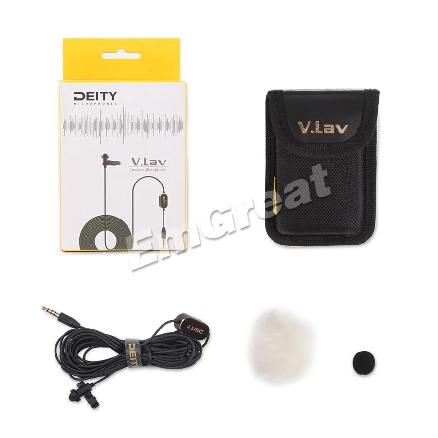 Профессиональный микрофон Deity V. Lav, плоский частотный диапазон, всенаправленный конденсаторный микрофон для Smartphont DSLR recorder