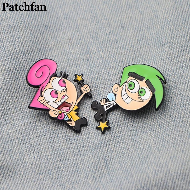 Patchfan The Fairly Odd Parents cartoon Zinc pin para backpack clothes for bag hat insignia badges brooches for men women A2139