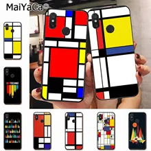 MaiYaCa mondrian arte exquisito Superior de la caja del teléfono para xiaomi mi 6 8 se note2 3 mi x2 redmi 5 5 plus nota 4 5 5(China)