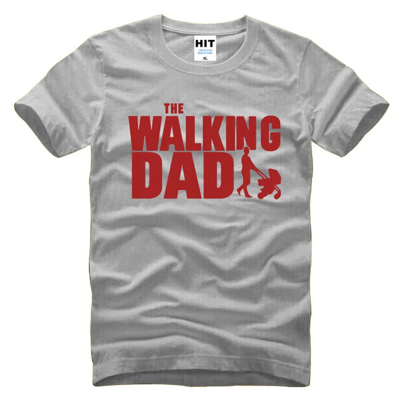 

The Walking Dad Fathers Day Gift Men's Funny T-Shirt T Shirt Men 2016 New Short Sleeve Cotton Novelty Top Tee Camisetas Hombre