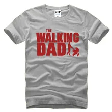 The Walking Dad Fathers Day Gift Men’s Funny T-Shirt T Shirt Men 2016 New Short Sleeve Cotton Novelty Top Tee Camisetas Hombre