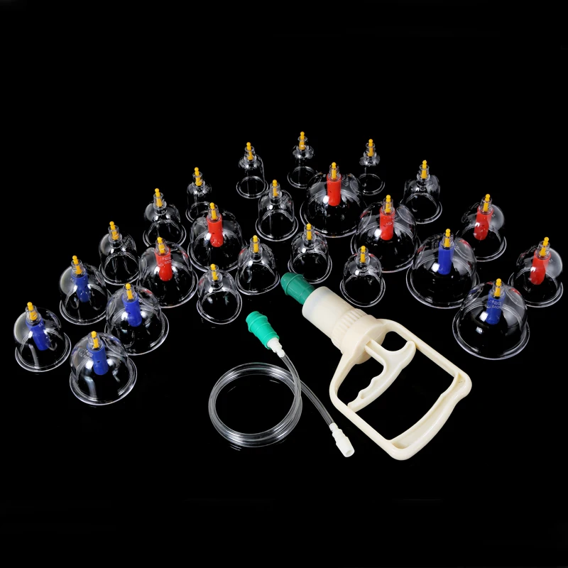 24-28 pcs vacuum cupping massage magnetic cupping set cupuncture massager therapy thicken massage cans vacuum ventouse cellulite