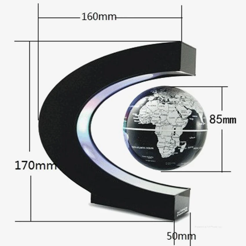 C Форма магнитной левитации Глобус плавающий Карта мира Светодиодный светильник земной детей Educatioanl игрушки домашнего офиса Декор