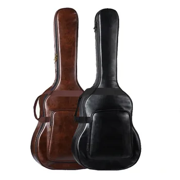 

40 41 Inch Guitar Bag PU Leather Guitar Backpack Thickened Shoulders Waterproof Shockproof Guitar case