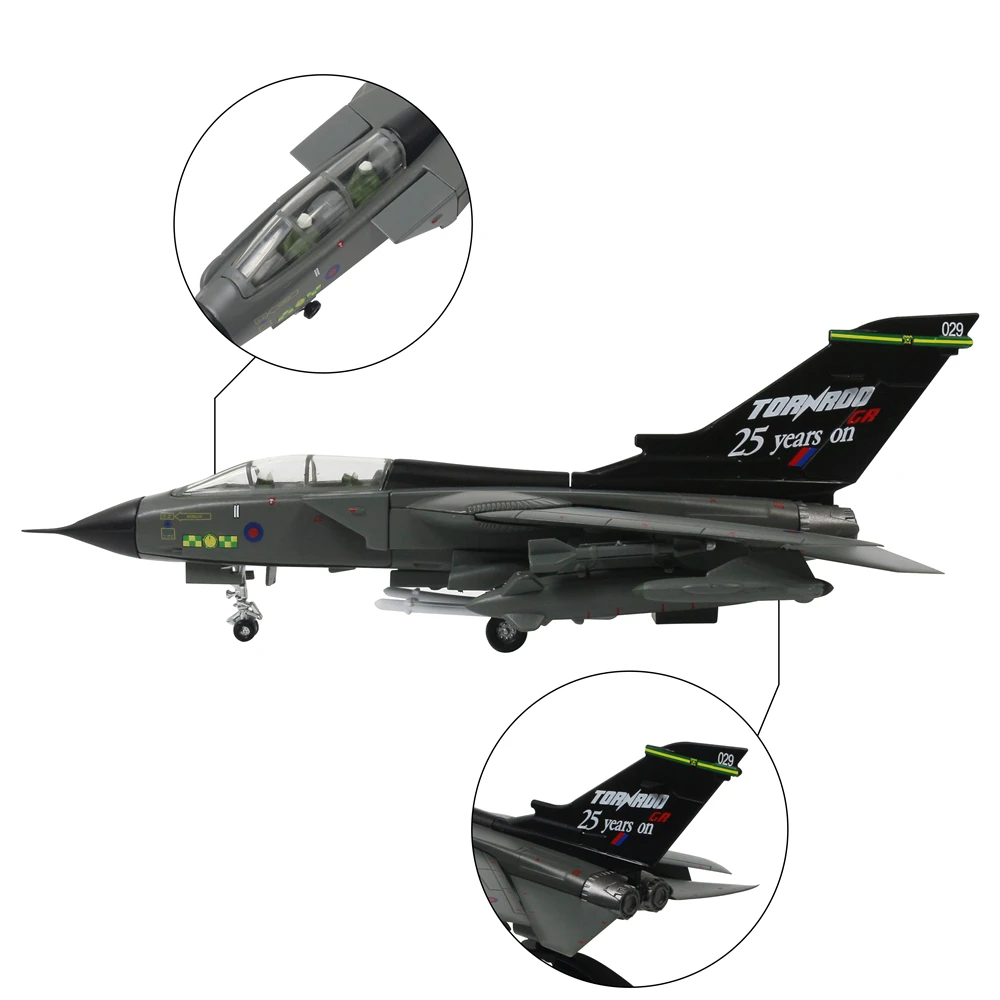 1/100 масштаб британская королевская ВВС Tornado GR4 истребитель бомберы Военная Модель