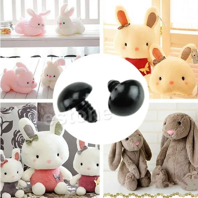 HBB 20pcs/Set 6-20mm Lovely Black Plastic Safety Eyes For Teddy Bear/Dolls/Toy Animal/Felting 5