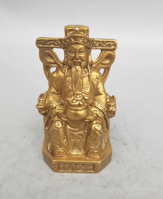 China Seiko carving pure brass God of Wealth statue