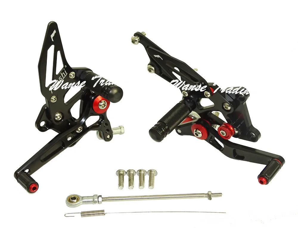 Motorcycle Adjustable Rider Rear Sets Rearset Footrest Foot Rest Pegs Black For Kawasaki Ninja 250R EX250 2008 2009 2010-2012 Motorcycle Adjustable Rider Rear Sets Rearset Footrest Foot Rest Pegs Black For Kawasaki Ninja 250R EX250 2008 2009 2010-2012