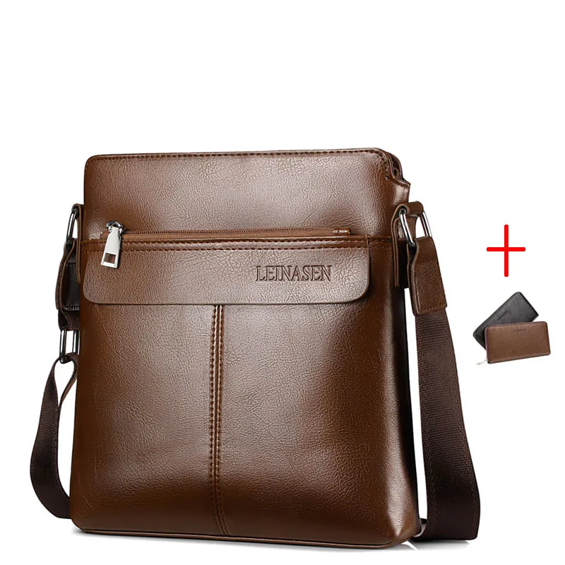 Кожаный портфель maleta sacoche homme коричневый bolso hombre maletin cuero bolsa masculina для ноутбука, Офисные Сумки для мужчин - Цвет: LIGHT BROWN-WALLET